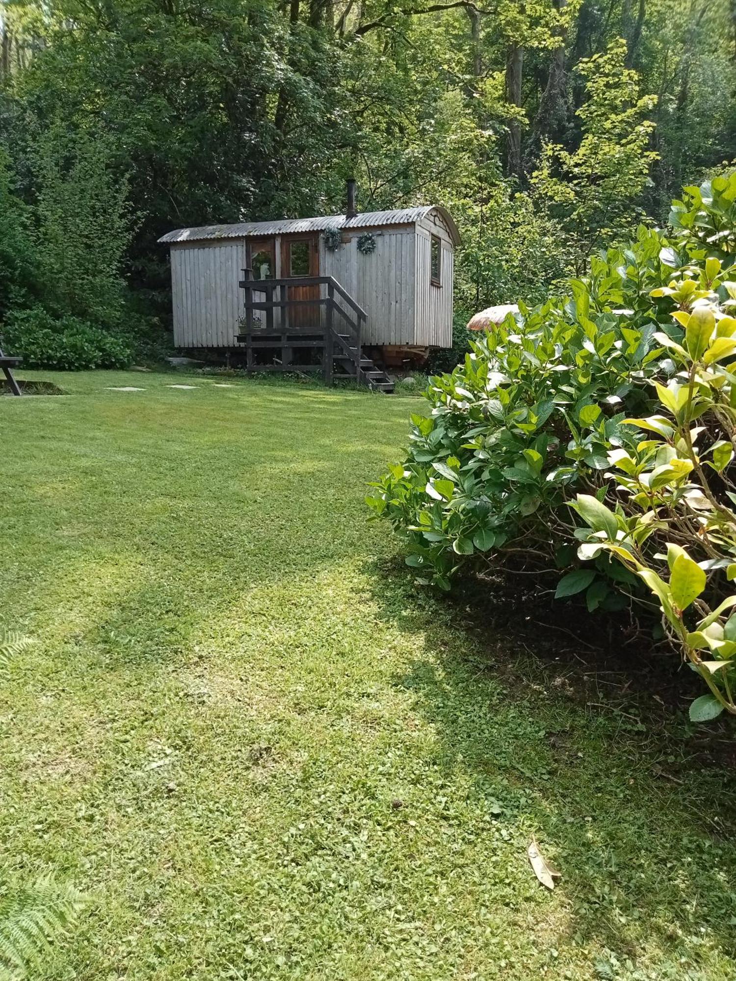 'Morris' The Shepherd'S Hut And Woodland Hot Tub Experience 卡马森 外观 照片